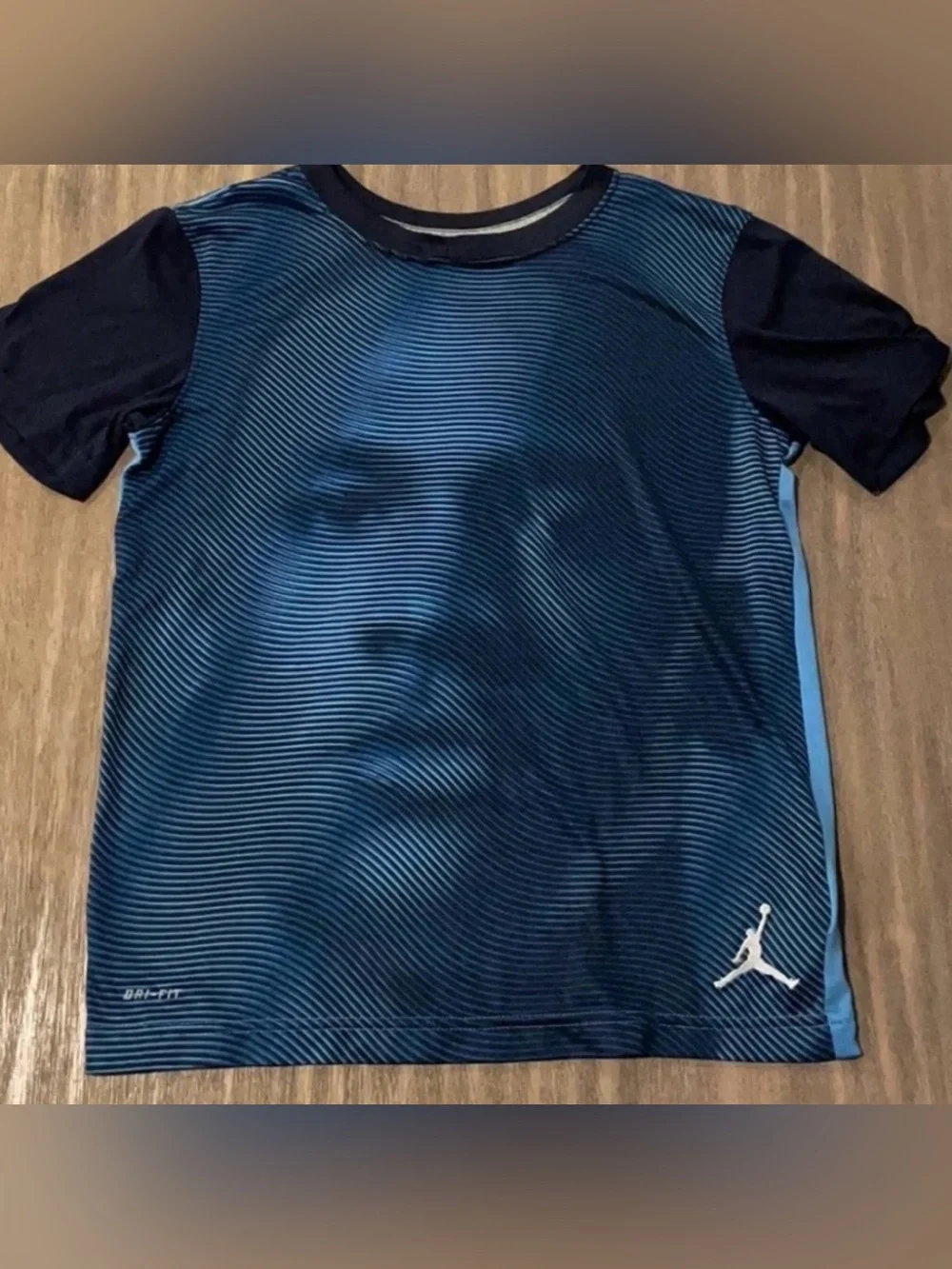 Jordan Blue and Navy Dri-FIT Short Sleeve Tee